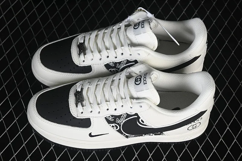 All Categories Nk Air Force 1 Air Force Series Nk Air Force 1 Low Air Force Low Nike Air Force 1'07 Low Joint Beige and Black Intertwined Air Force One Low Casual Sneakers XY9025-016